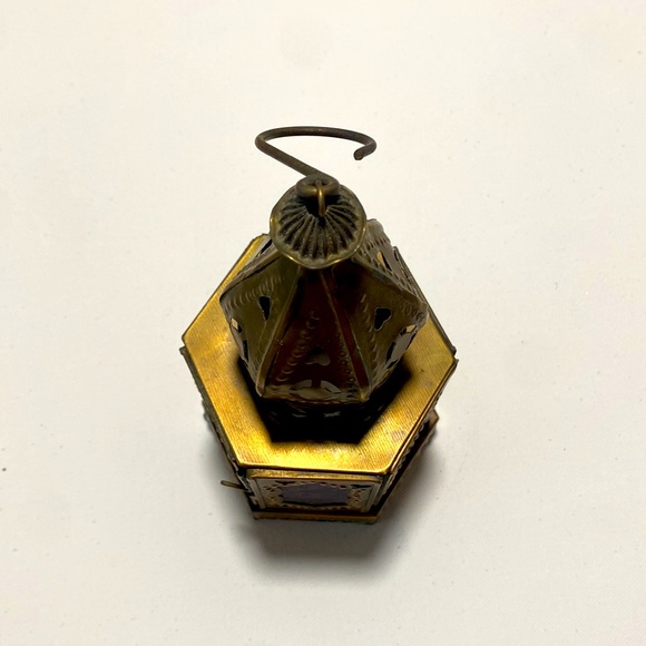 Rustic Lanterns green/Purple Stain Windows set of 4 - Picture 5 of 10